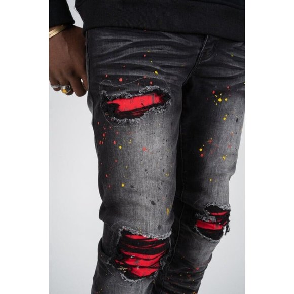 GFTDLA LOS ANGELES Jeans Denim Street Wear BROC BLACK JEANS NWT 36X32 NWT 94.99 - Picture 3 of 11